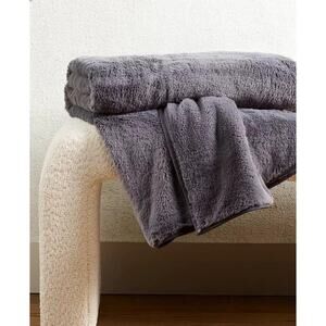 Hotel Collection Anthracite 50" x 70" Faux-Fur Throw